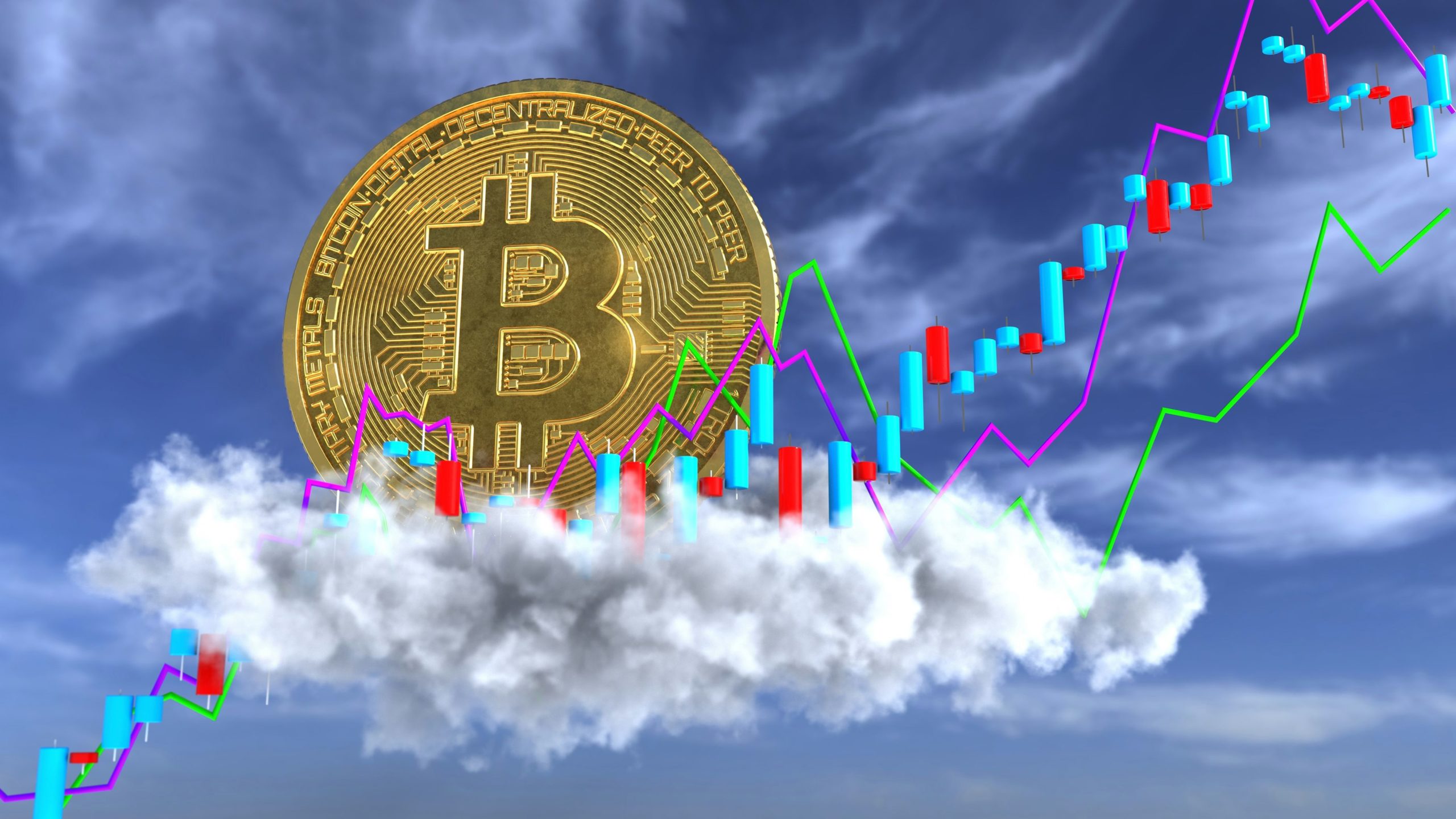 Bitcoin irgendwo über den Wolken